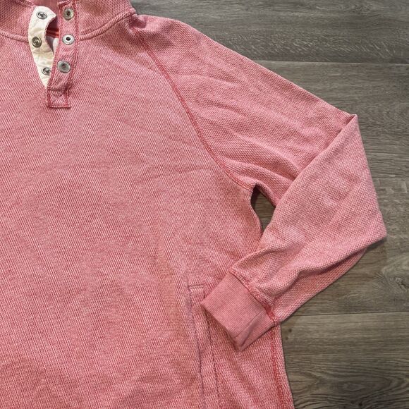 TOMMY BAHAMA Men's Cedar Springs Snap Mock Sweater Pink Sweatshirt Size Medium - Picture 9 of 15